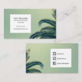 熱帯ヤシの木 名刺 (正面/裏面)