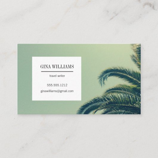 熱帯ヤシの木 名刺 (正面)