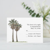 熱帯ヤシの木RSVPカード 出欠カード (スタンド正面)