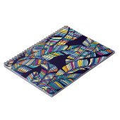 熱帯ヤシの継ぎ目のない葉模様。 ノートブック (左側)