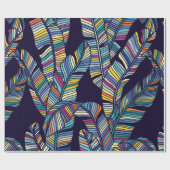 熱帯ヤシの継ぎ目のない葉模様。 ラッピングペーパー (フラット)