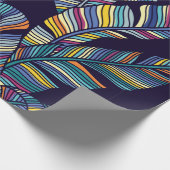 熱帯ヤシの継ぎ目のない葉模様。 ラッピングペーパー (角)