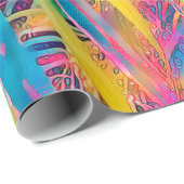 熱帯ヤシの葉のテクスチャの背景。ヤシの葉i ラッピングペーパー (ロールコーナー)