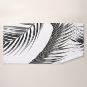 熱帯ヤシの葉の継ぎ目のないフローラ バスタオル (バスタオル)