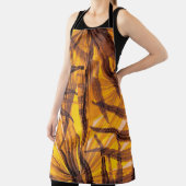 熱帯ヤシの葉イラストレーション型 エプロン (インサイチュ)