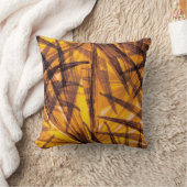 熱帯ヤシの葉イラストレーション型 クッション (ブランケット)