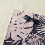 熱帯ヤシの葉バラ金ゴールドネービーハワイアンチック ビーチタオル (インサイチュ)