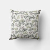 熱帯ヤシの葉水の色パターン クッション (裏面)