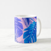 熱帯ヤシ葉の継葉ぎ目な植物 コーヒーマグカップ (正面右)