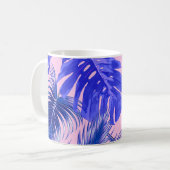 熱帯ヤシ葉の継葉ぎ目な植物 コーヒーマグカップ (正面左)