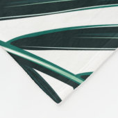 熱帯ヤシ葉の継葉ぎ目な植物 フリースブランケット (角)