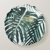 熱帯ヤシ葉の継葉ぎ目な植物 ラウンドクッション (裏面)