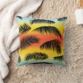 熱帯ヤシ葉の クッション (ブランケット)