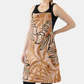 熱帯ヤシ葉の、ジャングル。ヴィンテージフローラパターン エプロン (インサイチュ)