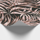 熱帯ヤシ葉の、ジャングル。ヴィンテージフローラパターン ラッピングペーパー (角)