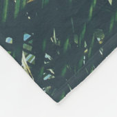 熱帯ヤシ葉の フリースブランケット (角)