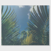 熱帯ヤシ葉の ラッピングペーパー (フラット)