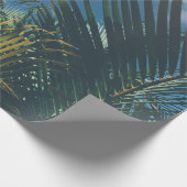熱帯ヤシ葉の ラッピングペーパー (角)