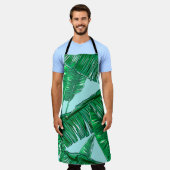 熱帯ヤシ葉ームレスヴィンテージフローラパッテ エプロン (着用した状態)