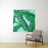 熱帯ヤシ葉ームレスヴィンテージフローラパッテ タペストリー (インサイチュ(横))