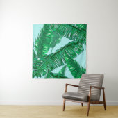 熱帯ヤシ葉ームレスヴィンテージフローラパッテ タペストリー (インサイチュ)