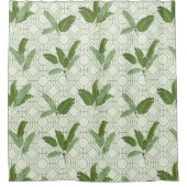 熱帯ヤシ葉 シャワーカーテン (正面)