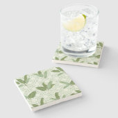 熱帯ヤシ葉 ストーンコースター (横)