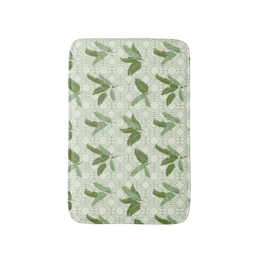 熱帯ヤシ葉 バスマット (正面縦)