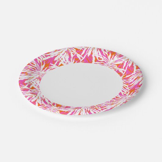 熱帯ヤシ葉 ペーパープレート (アングル)