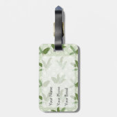 熱帯ヤシ葉|モノグラム ラゲッジタグ (裏面縦)