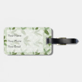 熱帯ヤシ葉|モノグラム ラゲッジタグ (裏面横)