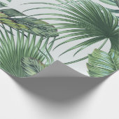 熱帯ヤシ葉，モンステラ，バナナの葉，ジュングル ラッピングペーパー (角)