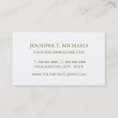 熱帯ヤシ葉|名前の追加 名刺 (裏面)