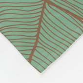 熱帯ヤシ：シームレスリーフの背景 フリースブランケット (角)