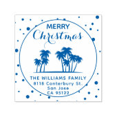 熱帯ユニーククリスマス差出人住所 セルフインキングスタンプ (デザイン)