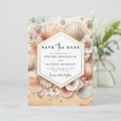 熱帯ユニークビーチ結婚式 セーブザデート (スタンド正面)