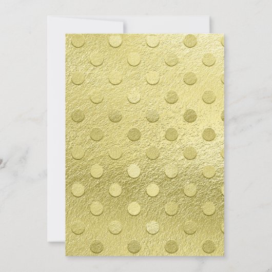 熱帯ユニーク金ゴールドモンステラブライダルシャワー 招待状 (裏面)