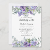 熱帯ユーカリ多肉植物シャワーバイメール 招待状 (正面)