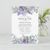 熱帯ユーカリ多肉植物シャワーバイメール 招待状 (スタンド正面)