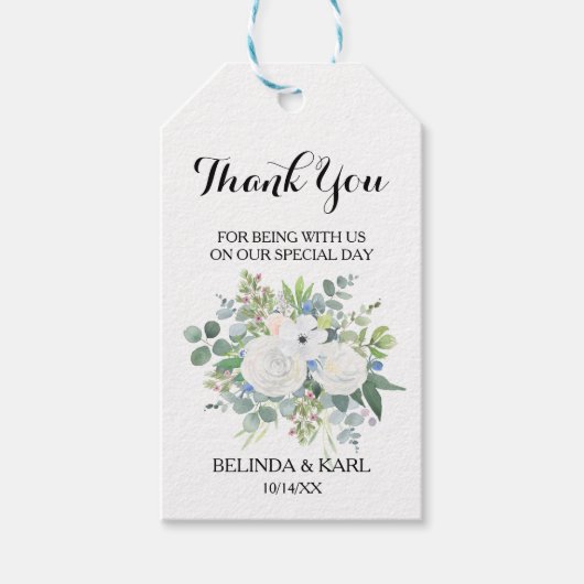 熱帯ユーカリ緑ありがとう ギフトタグ (正面)