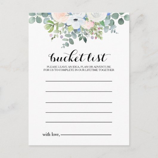 熱帯ユーカリ緑バケットリストカード ポストカード (正面)