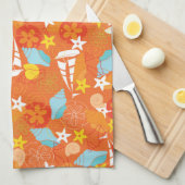 熱帯ヨットパターン キッチンタオル (四つ折り)