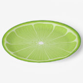 熱帯ライムパーティー必需品 ペーパープレート (アングル)