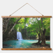 熱帯リラックス熱帯雨林の噴出する滝 吊り下げ型タペストリー (正面)