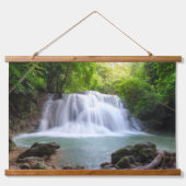 熱帯リラックス熱帯雨林の噴出する滝 吊り下げ型タペストリー (正面2)