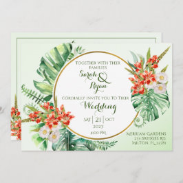 熱帯リングや輪結婚式招待状と詳細 招待状