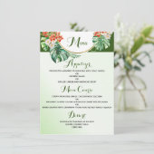 熱帯リングや輪4.5インチx 6.25インチフラットメニューカード メニュー (スタンド正面)