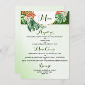 熱帯リングや輪4.5インチx 6.25インチフラットメニューカード メニュー (正面/裏面)