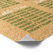 熱帯リースサンディビーチ結婚式シーティングチャート ポスター (角)