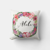 熱帯リースフローラレイハイビスカスサマーアロハ クッション (正面)